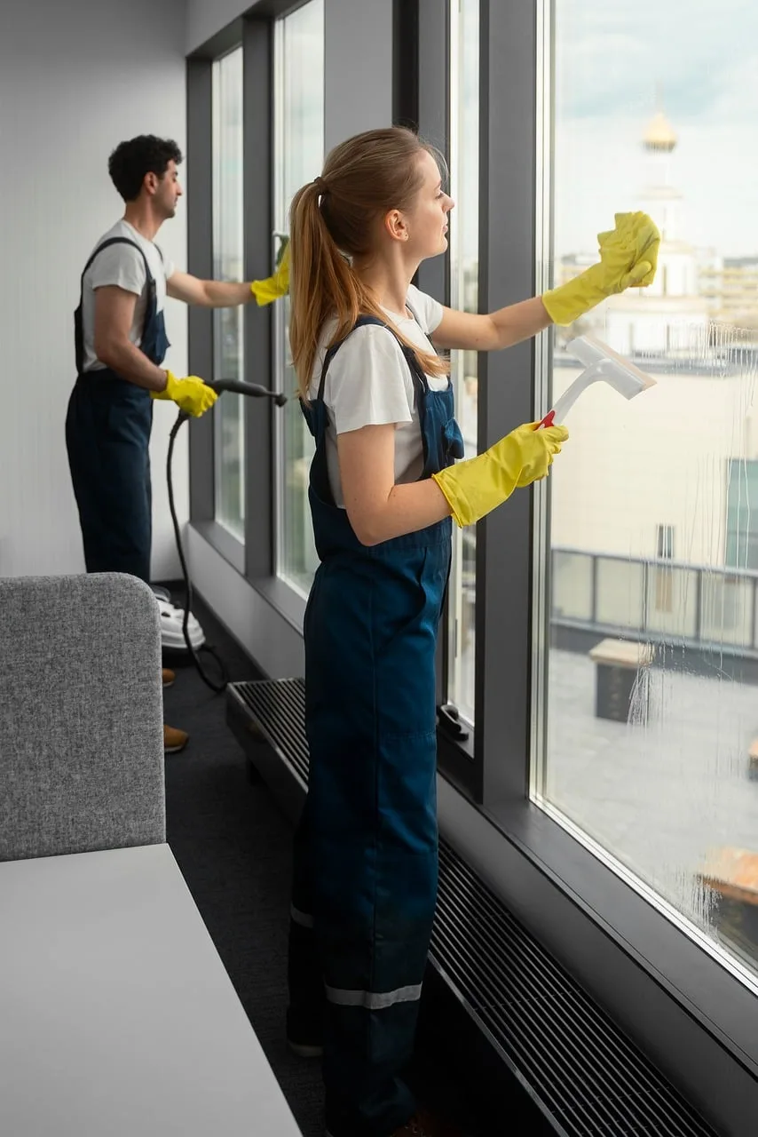 window cleaner washing home window